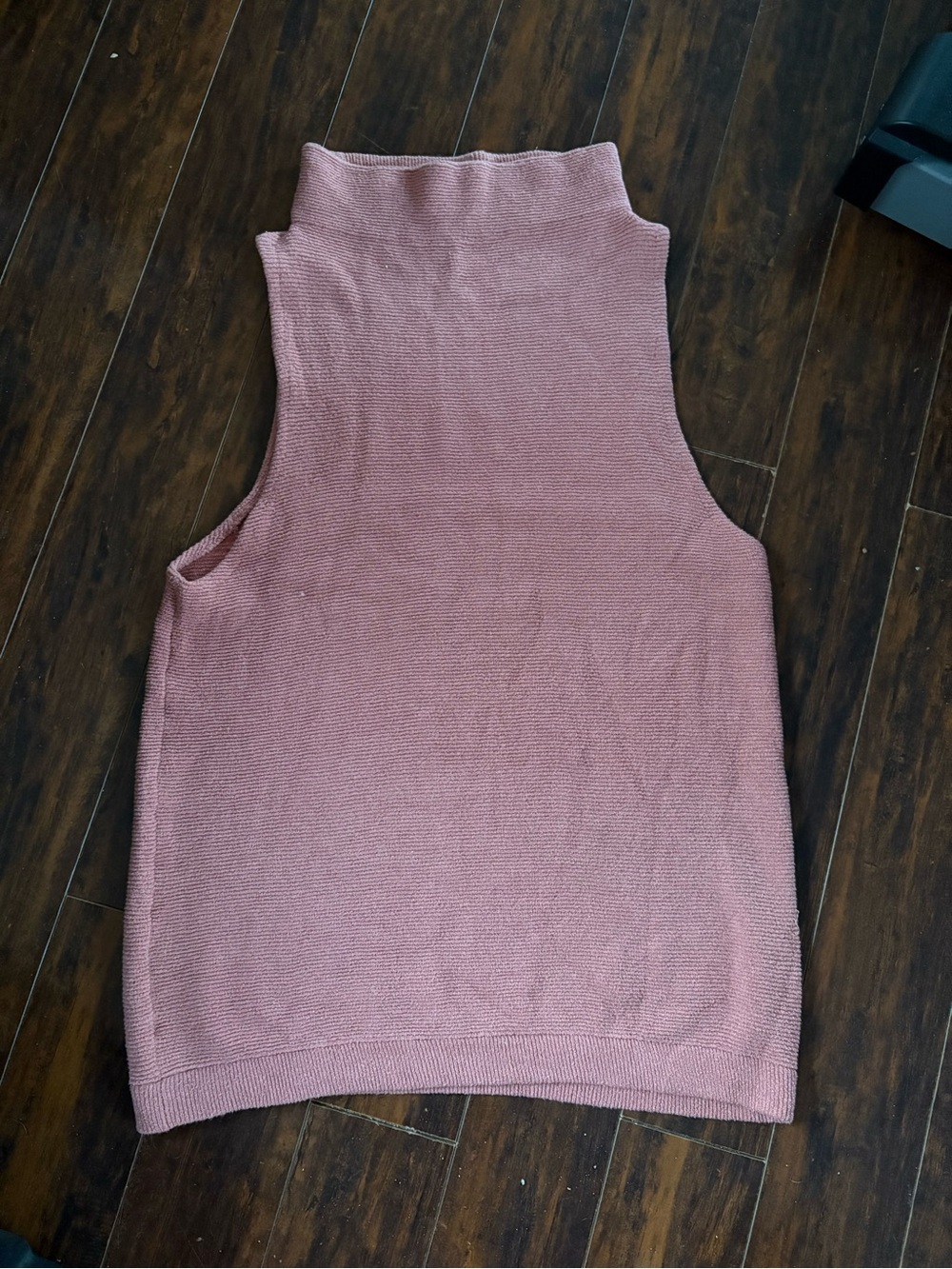 Free People Sleeveless Mock Neck Tank in Dusty Rose